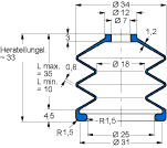 MFB V6-875 7X25X33 42CR764